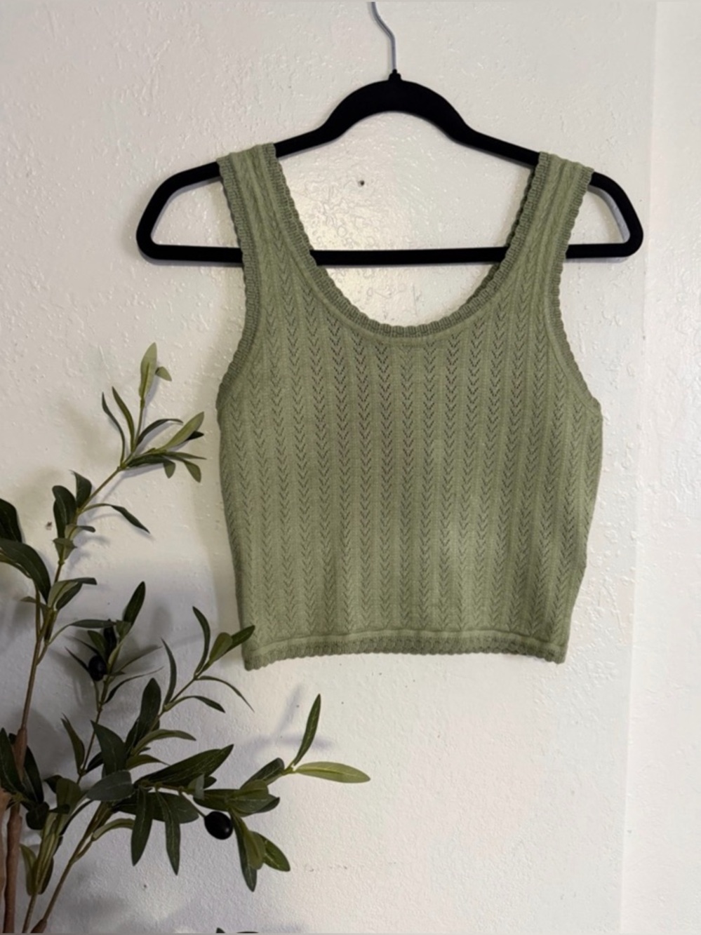 House of Harlow 1960 Olive Knit Tank Top